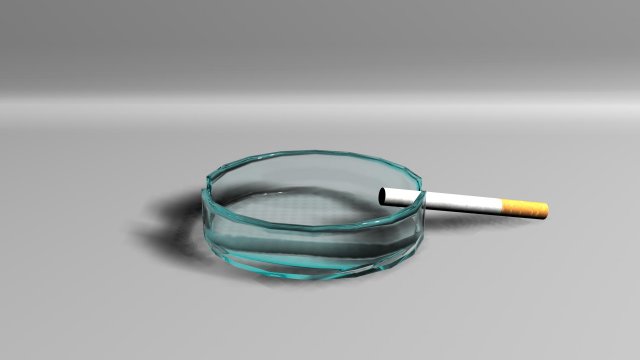 ashtray Model 3D .c4d .max .obj .3ds .fbx .stl .blend 