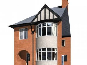 semi detached house 3D Model
