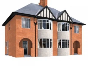 semi detached house 3D Model