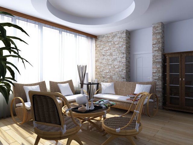living room 0127 3D 模型 .c4d .max .obj .3ds .fbx .stl .blend 