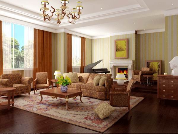 living room 0115 3D Модель .c4d .max .obj .3ds .fbx .stl .blend 