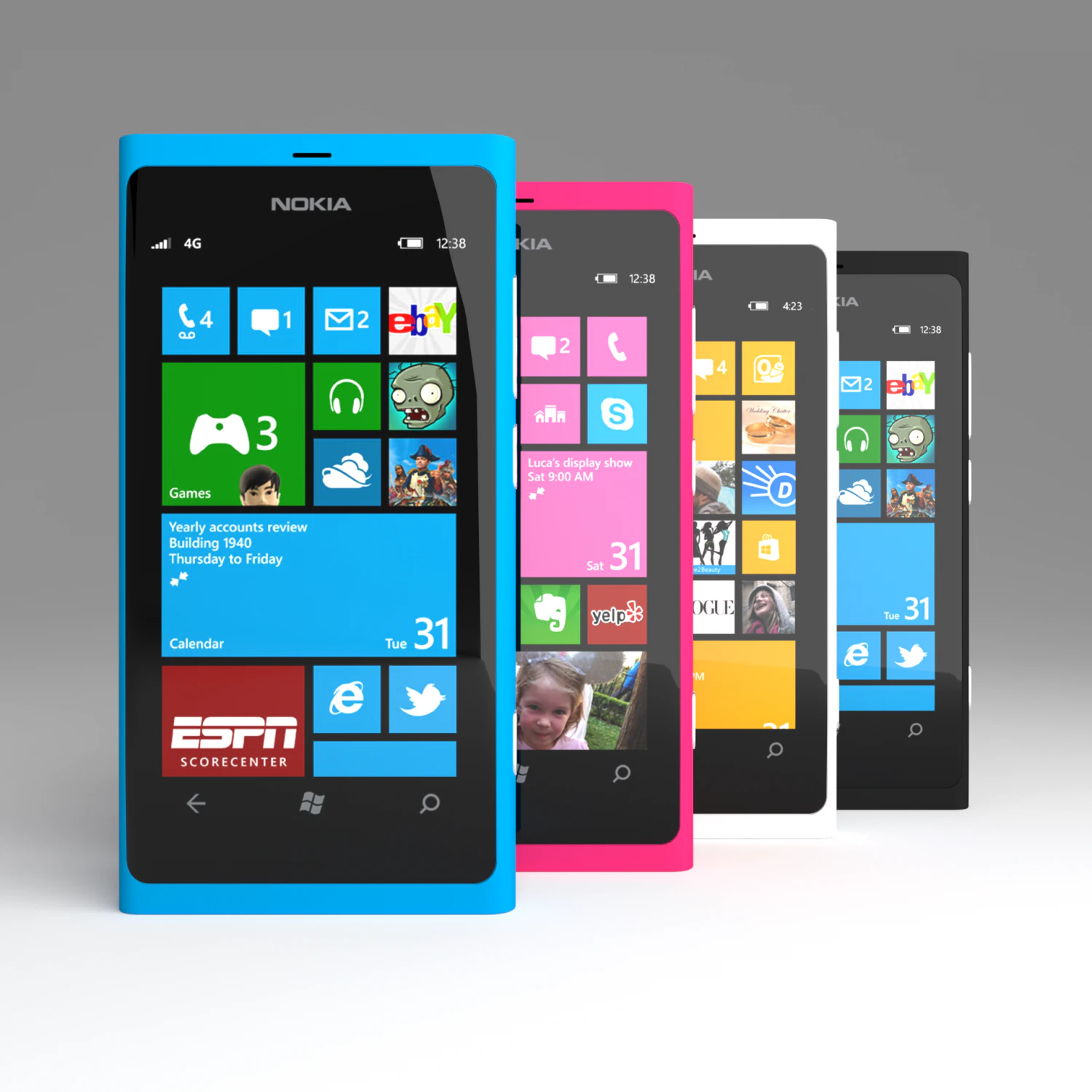 nokia lumia 800 3D Model .c4d .max .obj .3ds .fbx .stl .blend