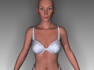 bikini woman on beach 3D Model