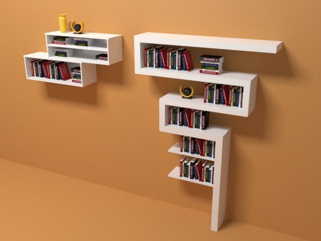 bookshelf 3D मॉडल .c4d .max .obj .3ds .fbx .stl .blend 