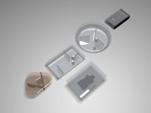 стеклянный стол 3D Модель