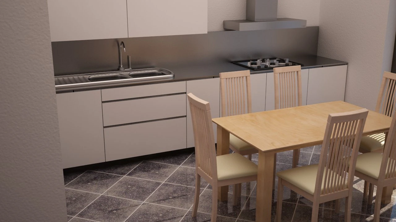 kitchen simple 3D Model .c4d .max .obj .3ds .fbx .stl .blend 