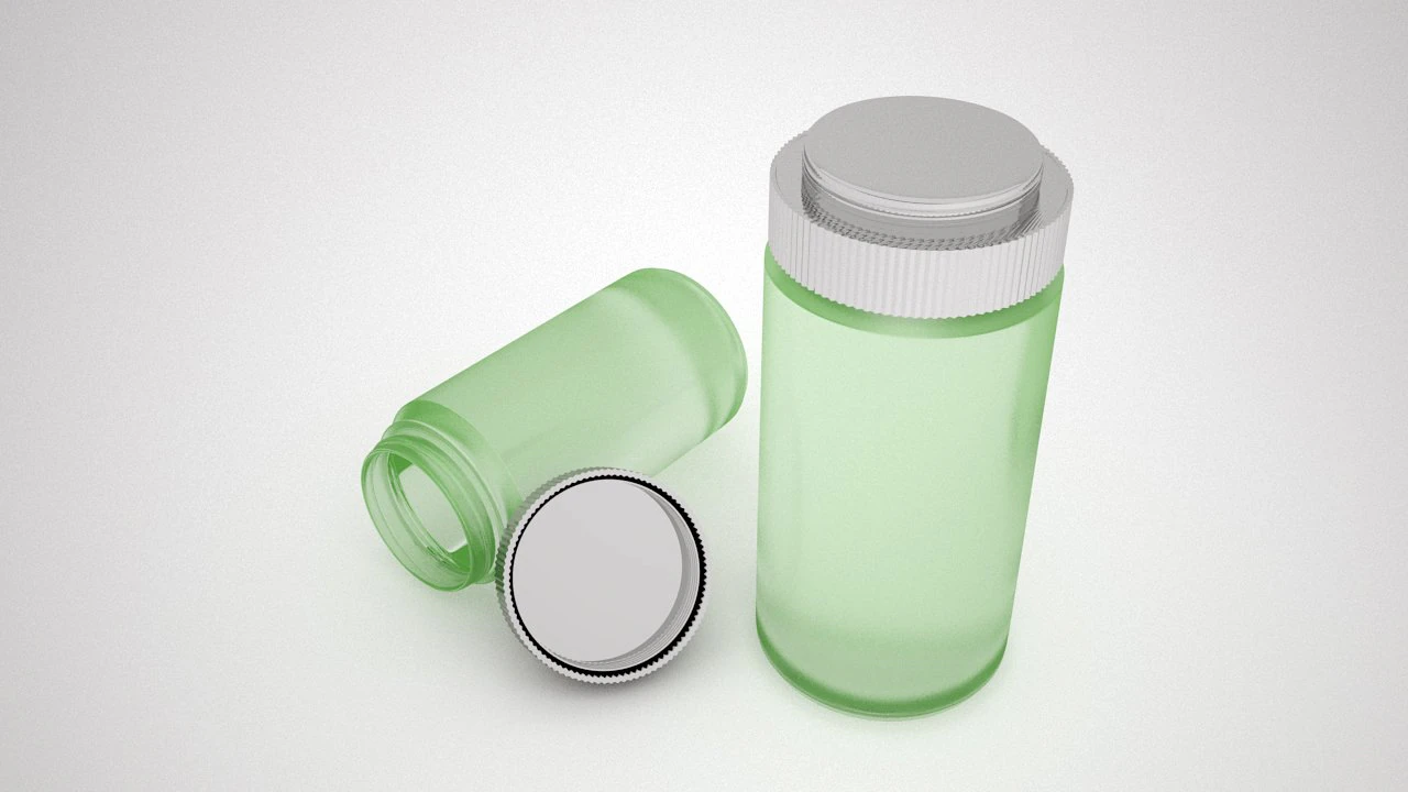 jars with childproof lid 3D Model .c4d .max .obj .3ds .fbx .stl .blend 