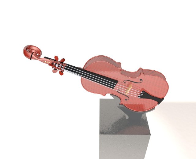 violin 3D-Modell .c4d .max .obj .3ds .fbx .stl .blend 