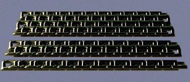 chain of gold 3D Model .c4d .max .obj .3ds .fbx .stl .blend 