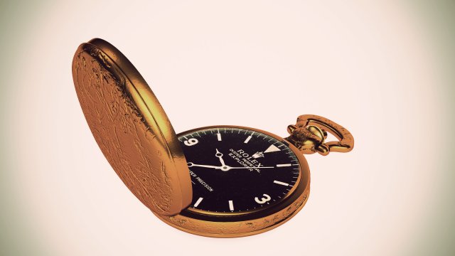 gold pocket watch 3D मॉडल .c4d .max .obj .3ds .fbx .stl .blend 