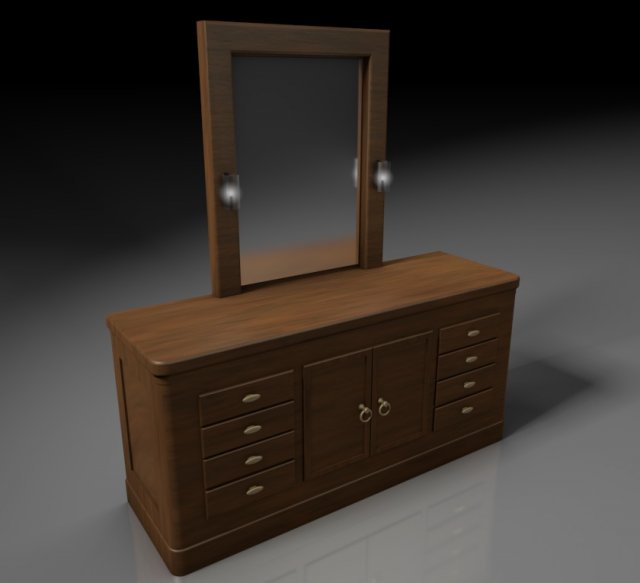 bedroom furniture Modello 3D .c4d .max .obj .3ds .fbx .stl .blend 