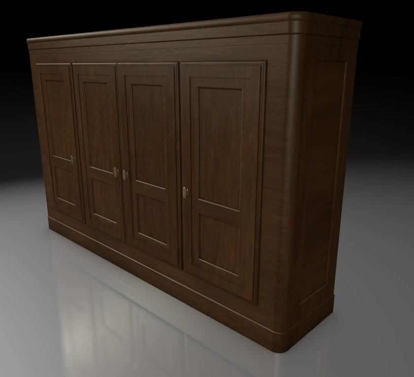 kledingkast 3D Model .c4d .max .obj .3ds .fbx .stl .blend 