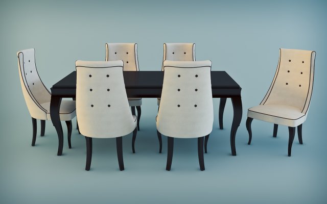 stilema premiere classe table  chairs Model 3D .c4d .max .obj .3ds .fbx .stl .blend 