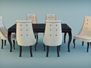 stilema premiere classe table  chairs Model 3D