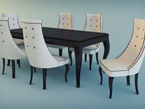 stilema premiere classe table  chairs Model 3D