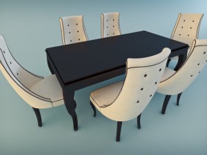stilema premiere classe table  chairs Model 3D
