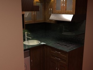 natural wood kitchen 3D Model