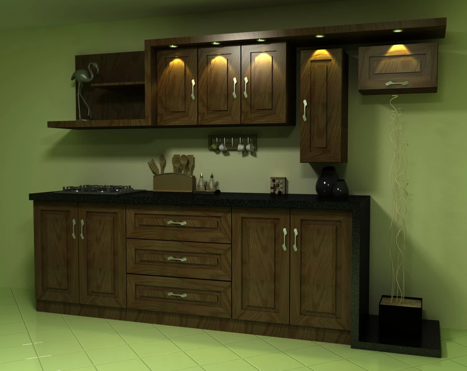 nuovo progetto di cucina Modello 3D .c4d .max .obj .3ds .fbx .stl .blend 