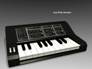 analog synthesizer 3D Model