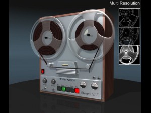 reel tape recoder 3D Model