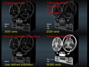 reel tape recoder 3Dモデル