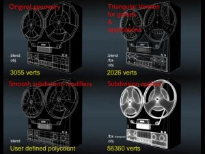 reel tape recoder 3D Model