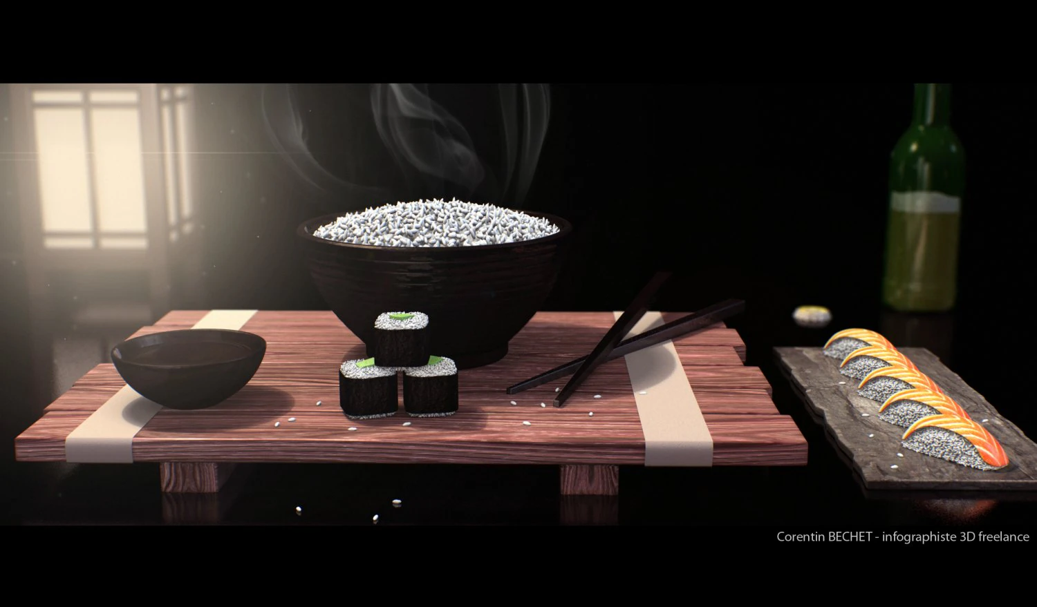 sushi 3D Model .c4d .max .obj .3ds .fbx .stl .blend 