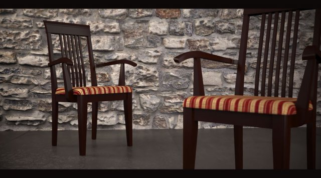 armchair 3D 模型 .c4d .max .obj .3ds .fbx .stl .blend 