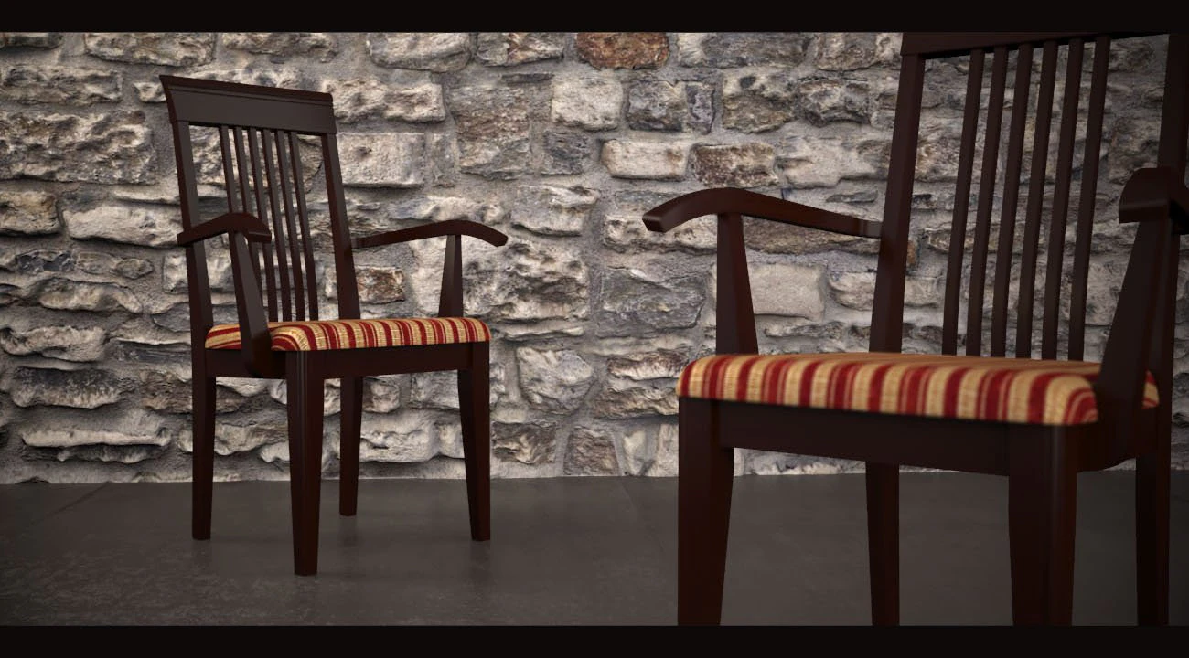 kursi berlengan Model 3D .c4d .max .obj .3ds .fbx .stl .blend