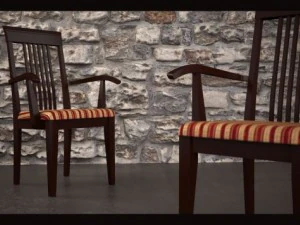 kursi berlengan Model 3D