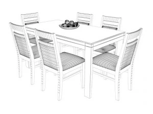 dining group 3D Model