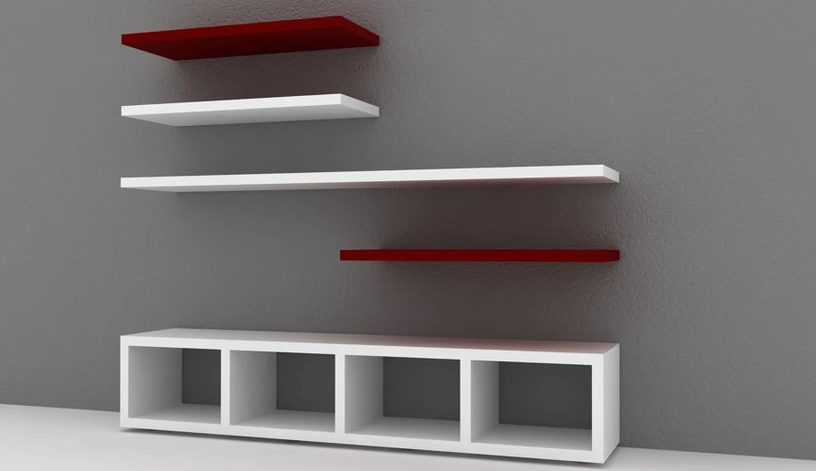 tv shelf 3D Model .c4d .max .obj .3ds .fbx .stl .blend 