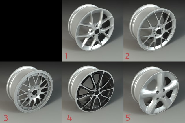 car rims 3D Модель .c4d .max .obj .3ds .fbx .stl .blend 