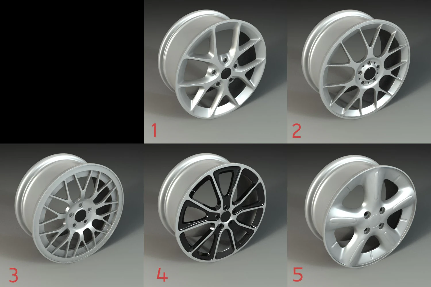 car rims 3D Model .c4d .max .obj .3ds .fbx .stl .blend