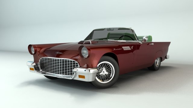 fordthunderbird1957 3D 模型 .c4d .max .obj .3ds .fbx .stl .blend 