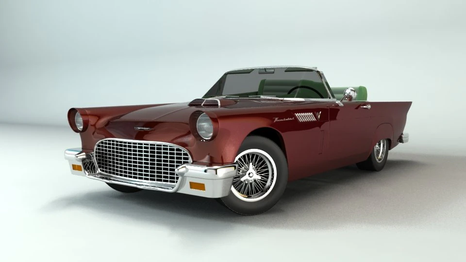 fordthunderbird1957 3D Model .c4d .max .obj .3ds .fbx .stl .blend 