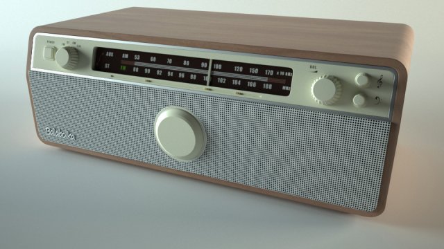 radio 3D 模型 .c4d .max .obj .3ds .fbx .stl .blend
