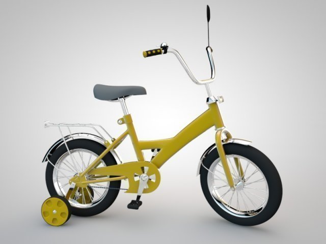childrens bike 3D मॉडल .c4d .max .obj .3ds .fbx .stl .blend 