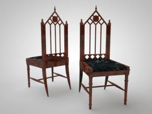cadeira g&oacute;tica Modelo 3D