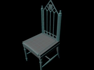 gothic chair 3D Модель