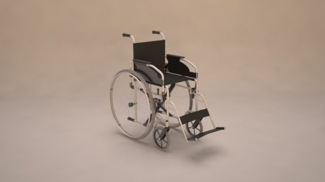 wheelchair Modèle 3D .c4d .max .obj .3ds .fbx .stl .blend 