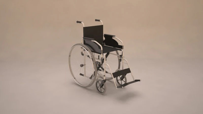 wheelchair 3D Model .c4d .max .obj .3ds .fbx .stl .blend 