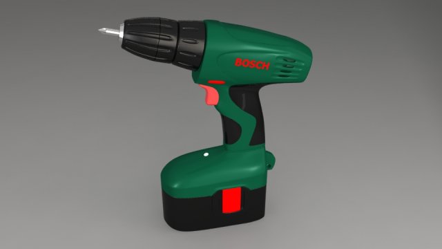 battery screwdriver Modelo 3D .c4d .max .obj .3ds .fbx .stl .blend 