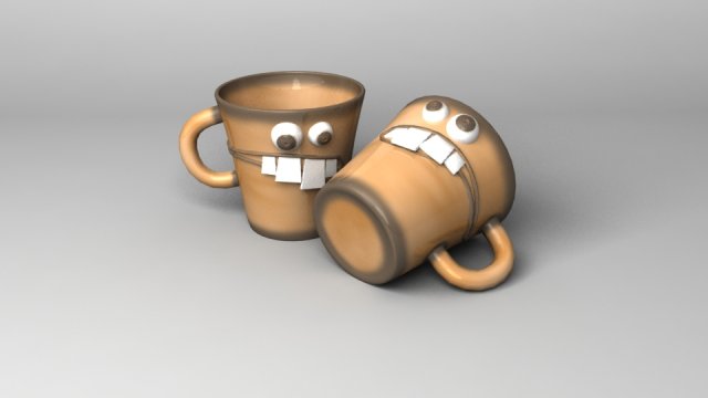 funny cup 3D Модель .c4d .max .obj .3ds .fbx .stl .blend 