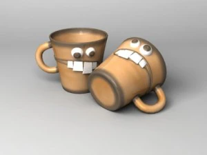 komik fincan 3D Model