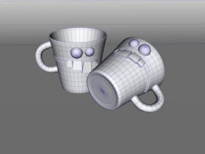 tazza divertente Modello 3D