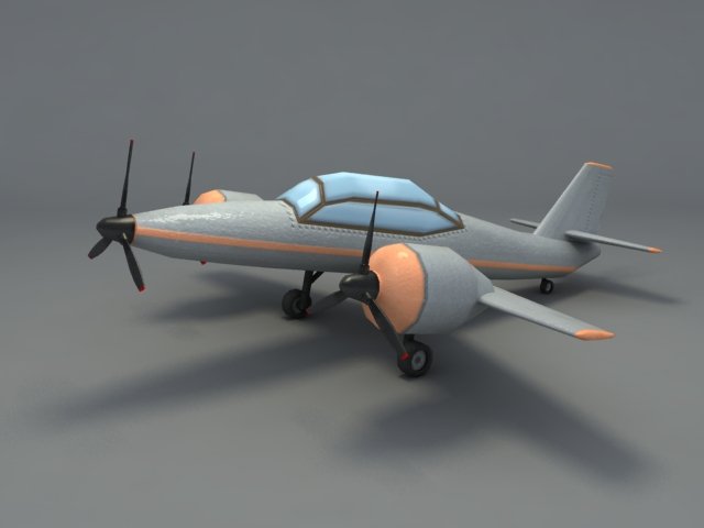 toy airplane Model 3D .c4d .max .obj .3ds .fbx .stl .blend 