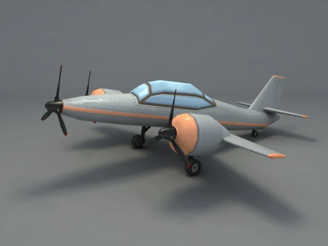 toy airplane 3D Model .c4d .max .obj .3ds .fbx .stl .blend 