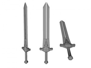 lowpoly sword Modèle 3D