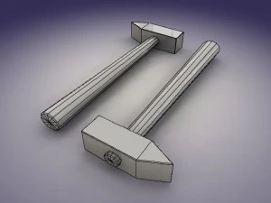 lowpoly hammer 3D Model